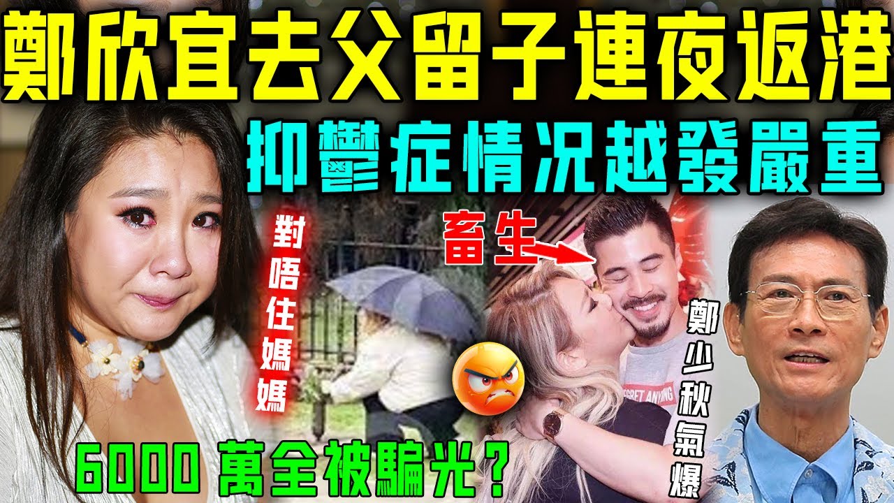 6000萬全被騙光？鄭欣宜連夜返港，抑鬱症情況越發嚴重，只能選擇「去父留子」！鄭少秋氣爆，怒罵女兒丈夫係畜生！