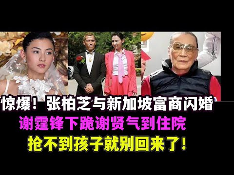 驚爆！張柏芝與新加坡富商閃婚，謝霆鋒下跪 謝賢氣到住院，”搶不到孩子就別回來了！