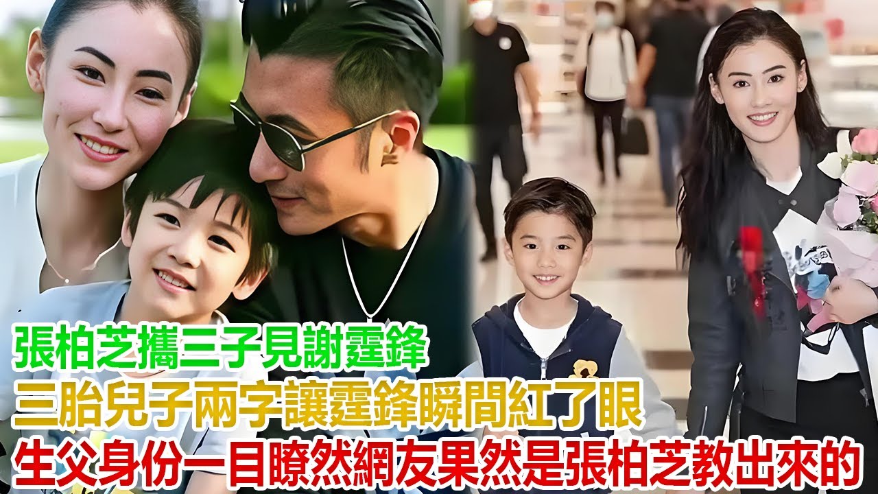 張柏芝攜三子見謝霆鋒，三胎兒子兩字讓霆鋒瞬間紅了眼，生父身份一目瞭然，網友：果然是張柏芝教出來的！